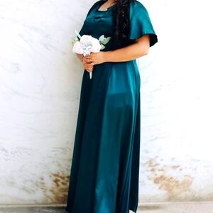 Emerald green bridesmaids dress